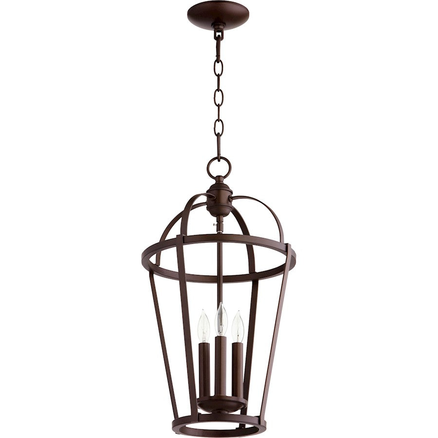 Quorum 3 Light Entry, Oiled Bronze