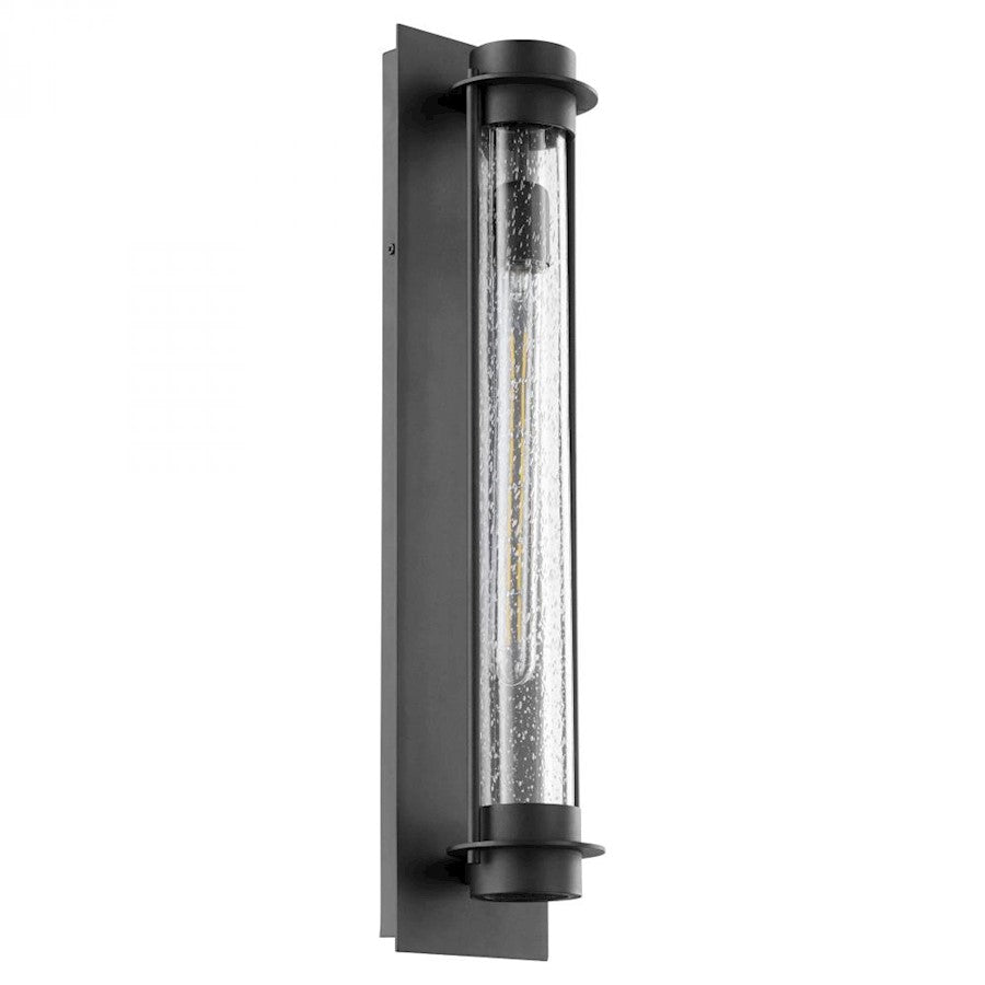 1 Light Outdoor Lantern, Clear Seeded