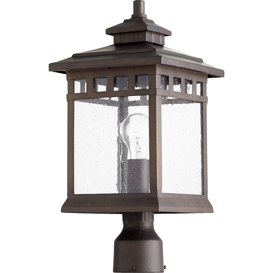 Quorum Denmark 1 Light 9" Post, Oiled Bronze