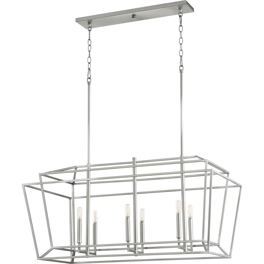 Quorum Monument 6 Light Linear, Classic Nickel