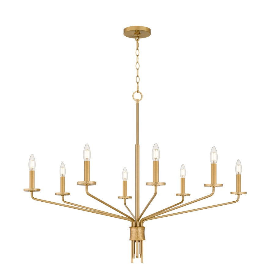 Quoizel Alexander 8-Lt Brushed Gold Chandelier, Brushed Gold - ALEX5040BRG