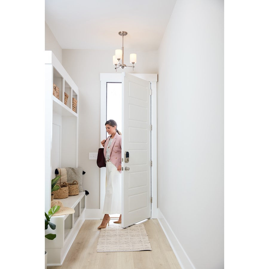Quoizel Aria 3 Light Semi-Flush Mount, Opal