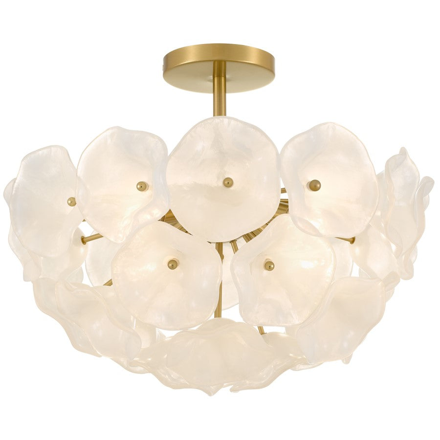 Quoizel Audrey 4-Lt Brushed Gold Semi-Flush Mount, Brushed Gold - AUD1718BRG