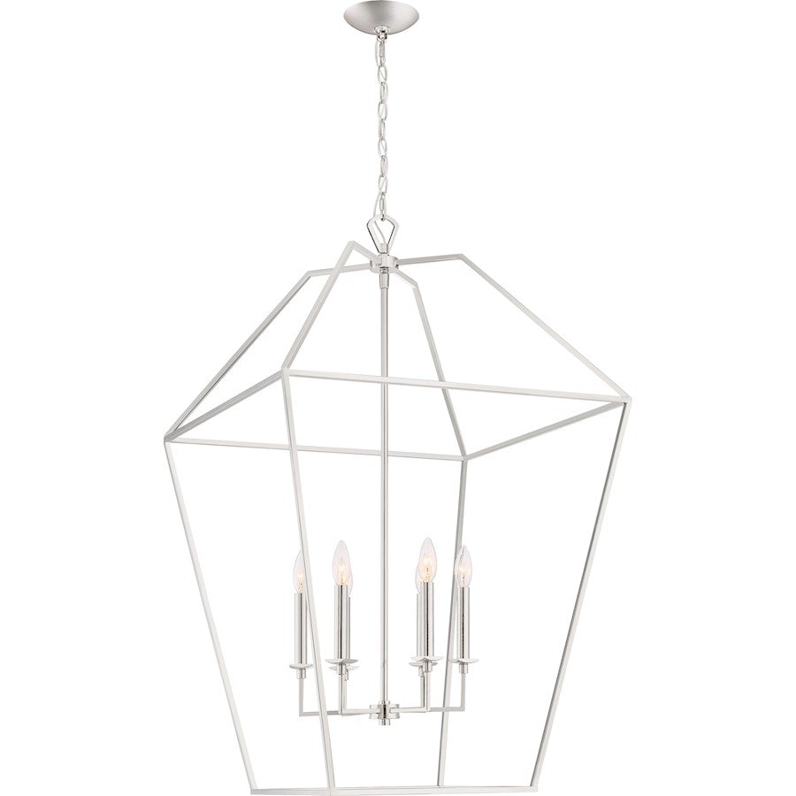Quoizel Aviary 6 Light Pendant, Polished Nickel