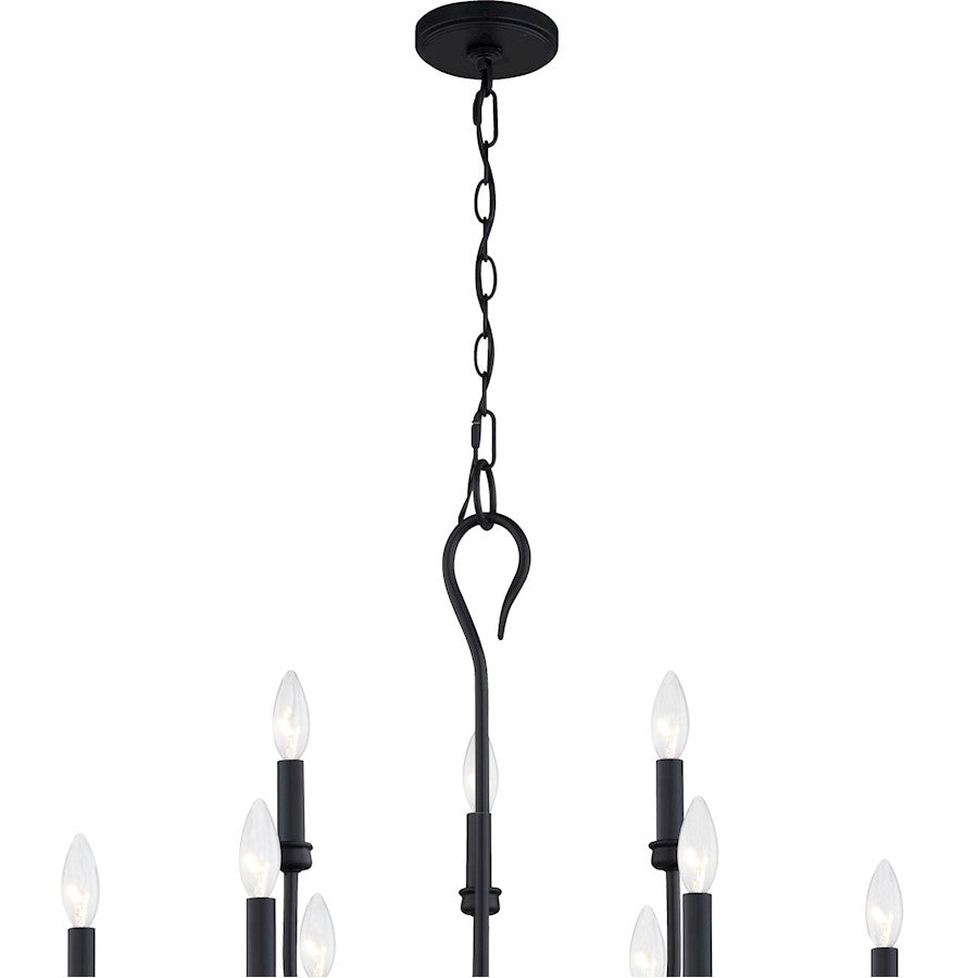 Quoizel Blanche Chandelier, Matte Black