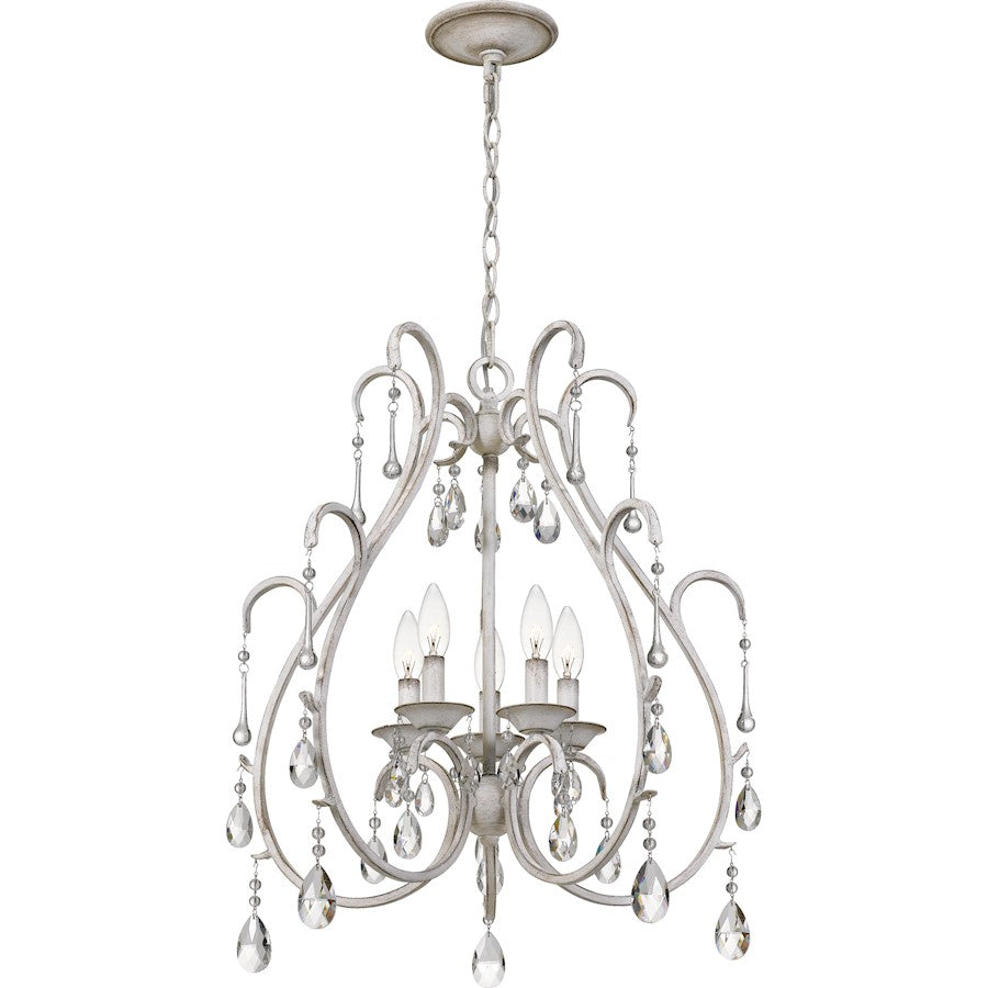 Quoizel Blanca 5 Light Chandelier, Antique White