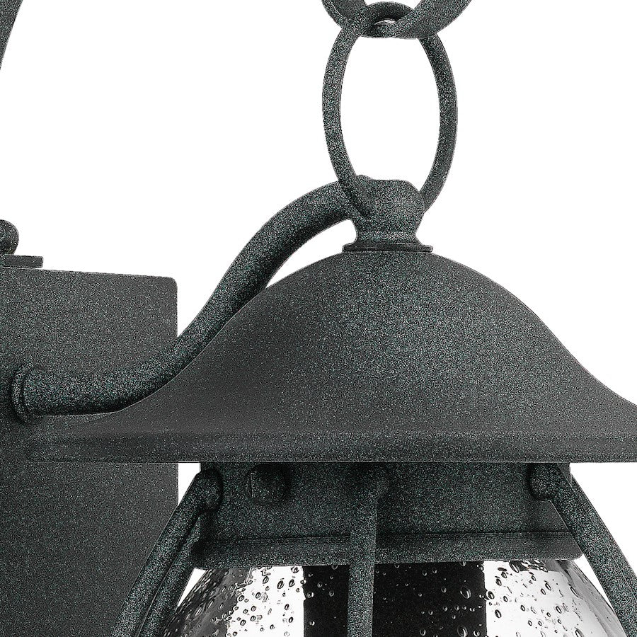 Quoizel Boston 1 Light Small Outdoor Wall Lantern, Mottled Black