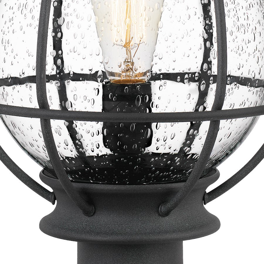 Quoizel Boston 1 Light Outdoor Post Lantern, Mottled Black