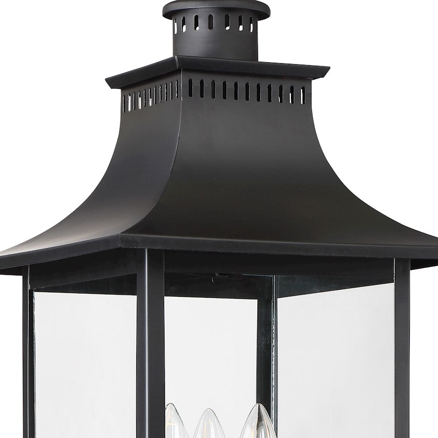 Quoizel Chancellor 3 Light Outdoor Lantern, Mystic Black