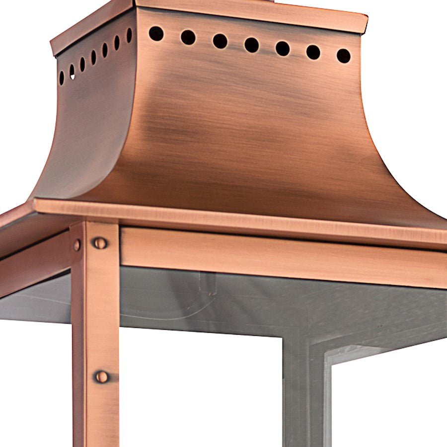 3 Light Chalmers Outdoor Pendant, Aged Copper
