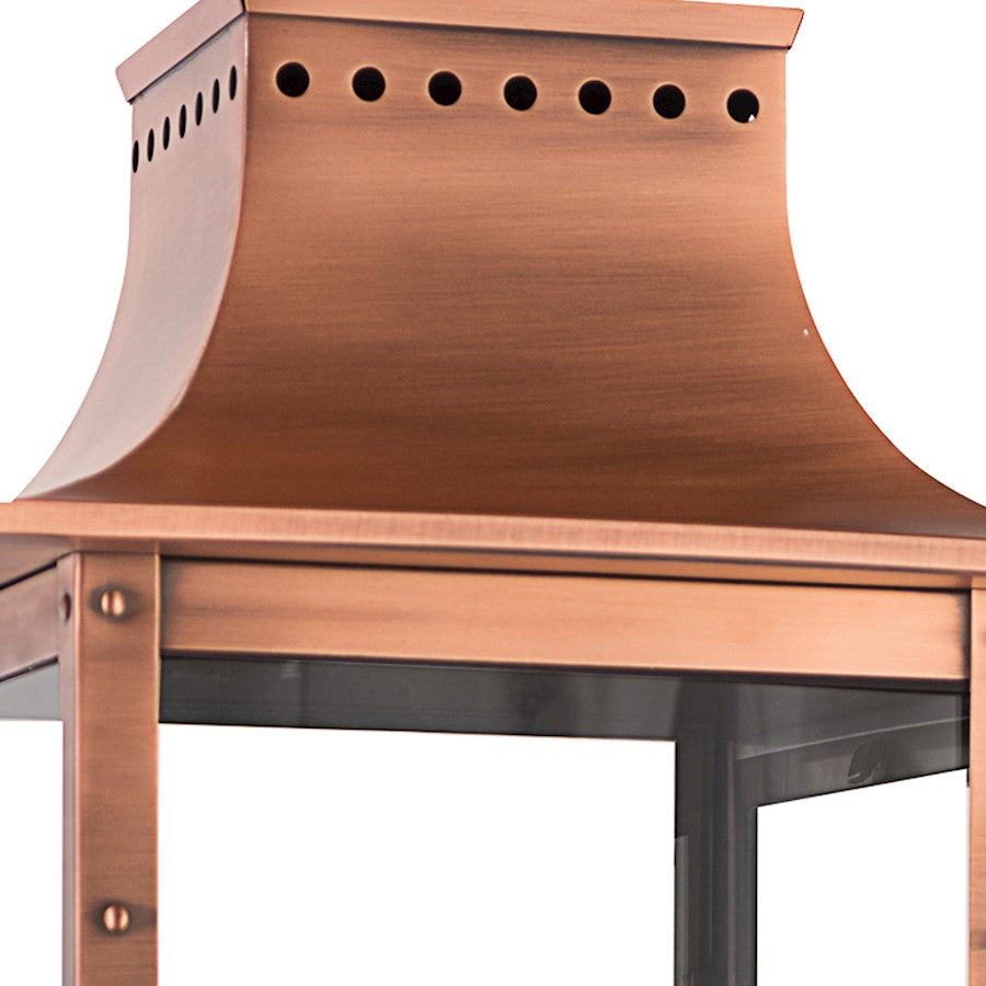 Quoizel 3 Light Chalmers Post Lights, Aged Copper