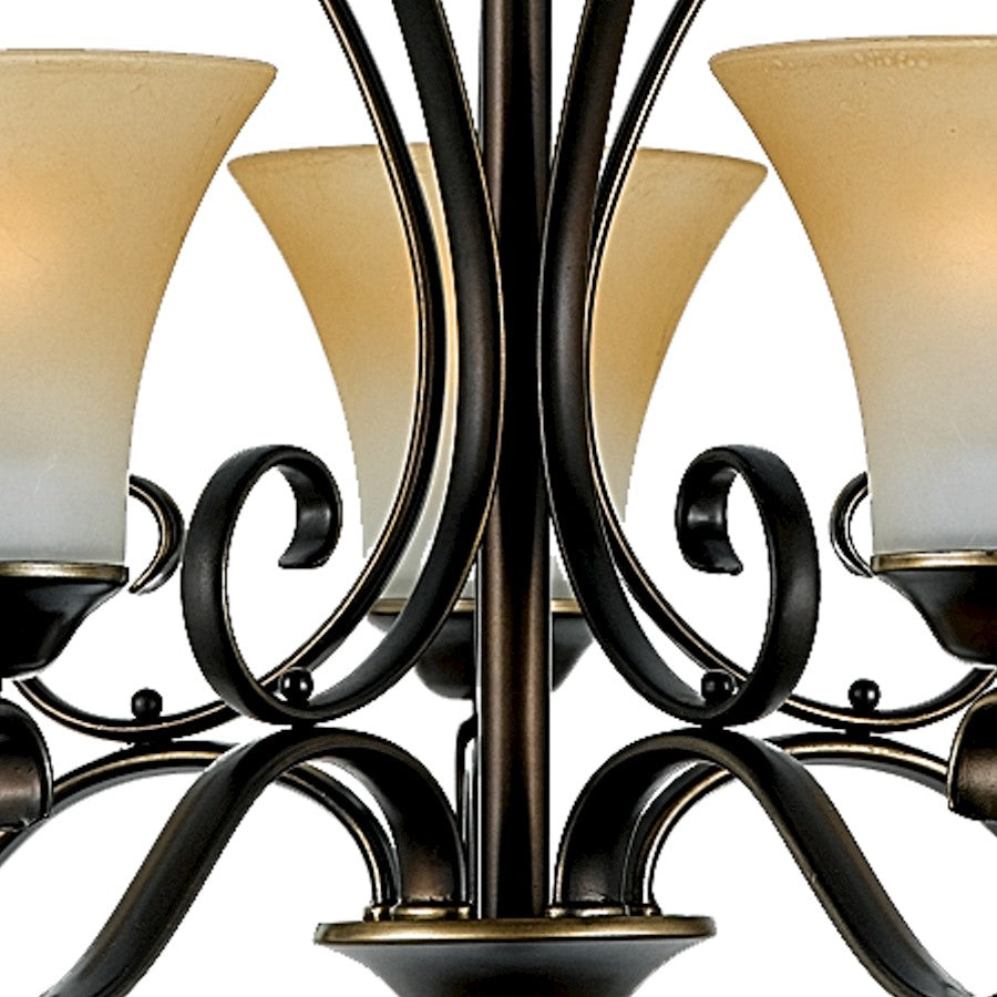 Quoizel 5 Light Duchess Chandelier in Palladian Bronze