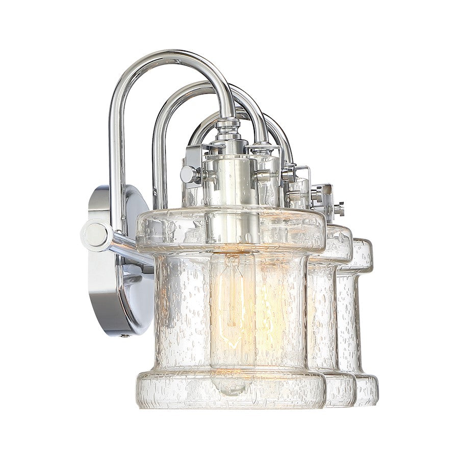 Quoizel Danbury 3 Light Bath Vanity, Polished Chrome