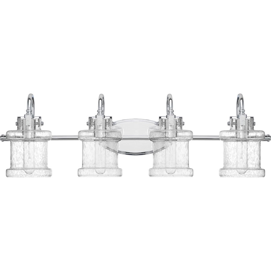 Quoizel Danbury 4 Light Bath Vanity, Polished Chrome