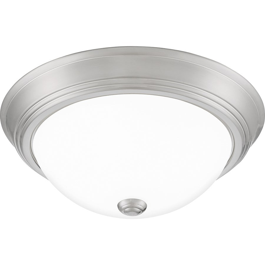 Quoizel Erwin 2 Light Flush Mount, Brushed Nickel