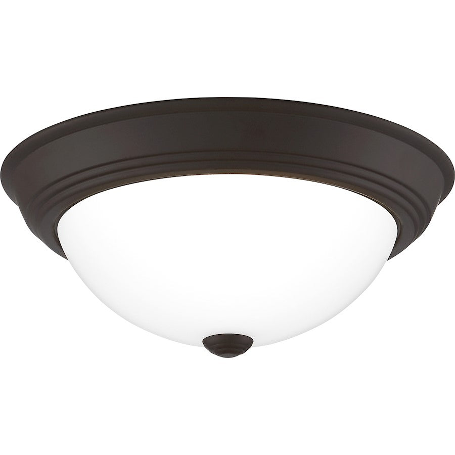 Quoizel Erwin 2 Light Flush Mount, Old Bronze