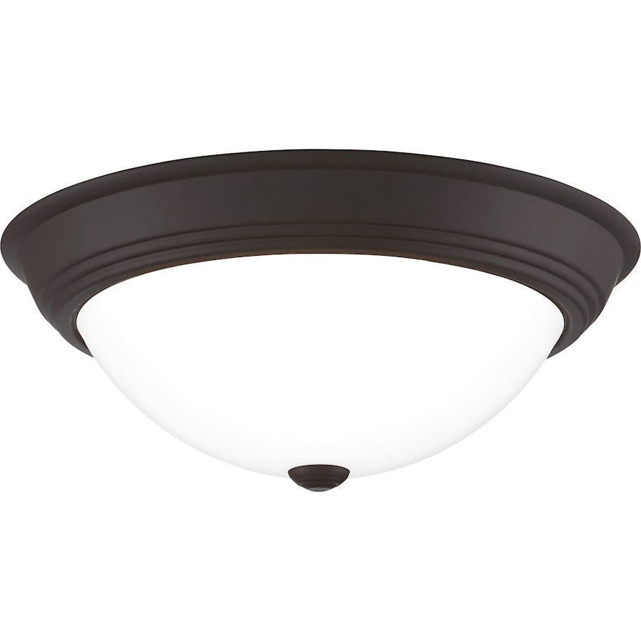 Quoizel Erwin 3 Light Flush Mount, Old Bronze