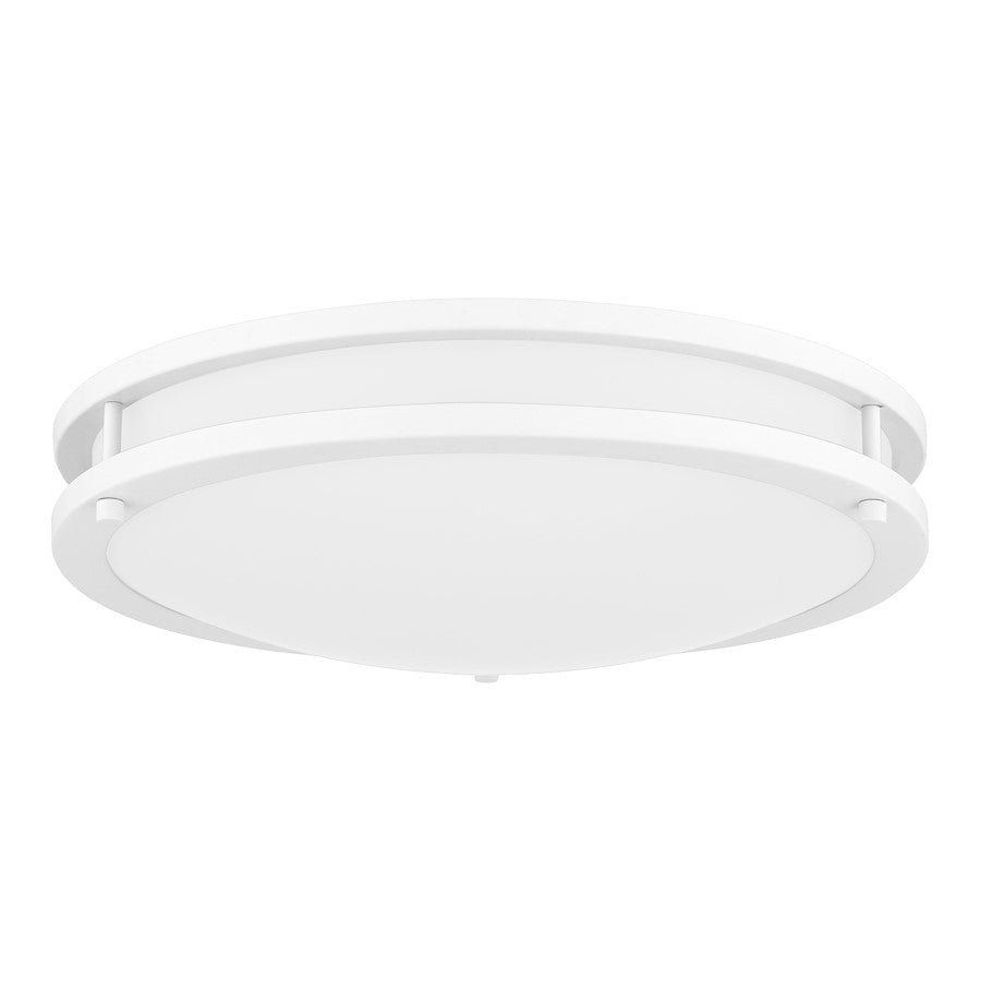 Quoizel Euclid 4" Semi-Flush Mount, White Lustre/White
