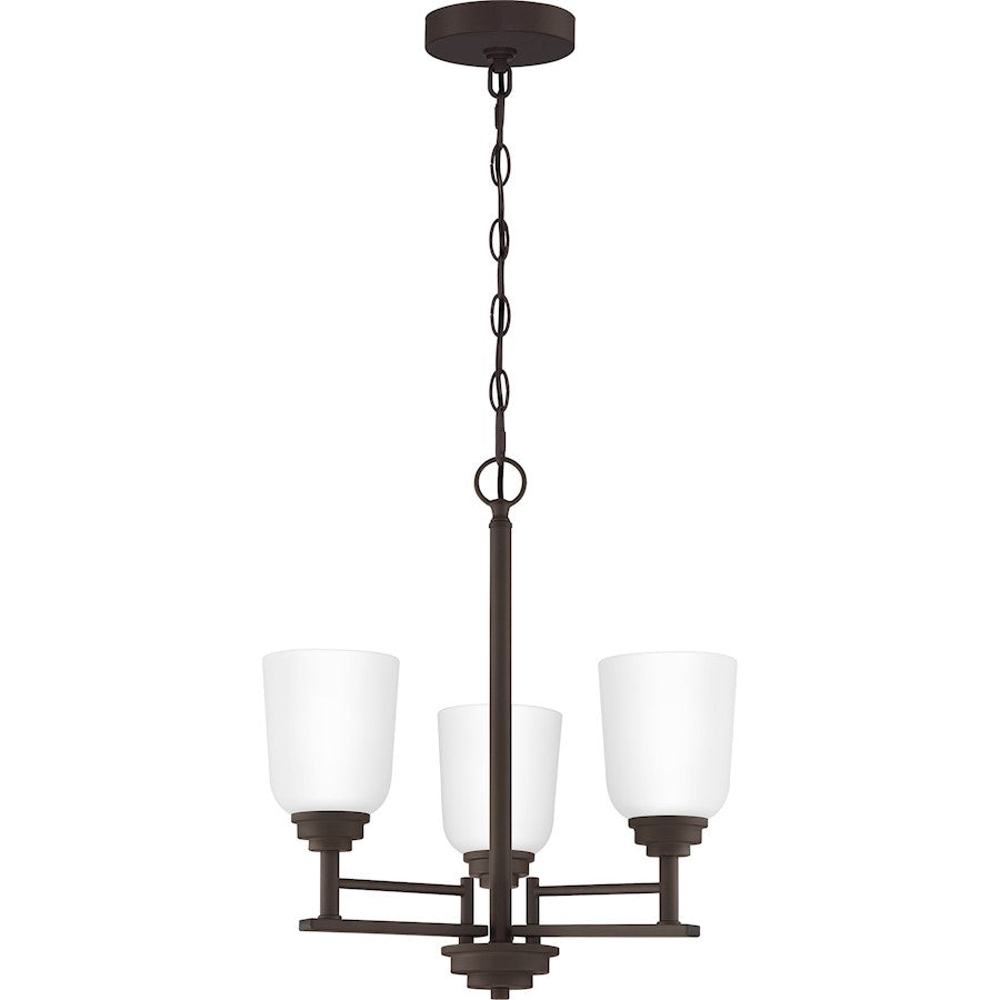 Quoizel Foley 3 Light Chandelier, Old Bronze