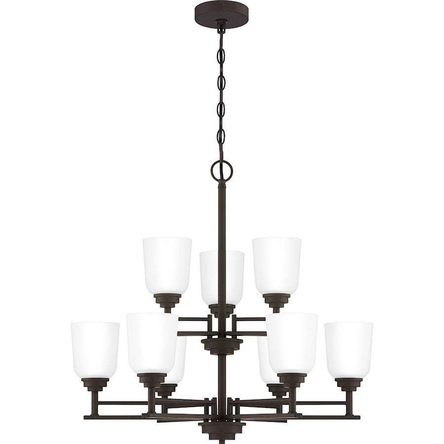 Quoizel Foley 9 Light Chandelier, Old Bronze