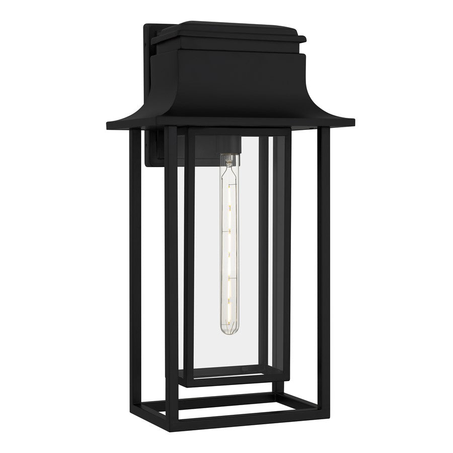 Quoizel Garner 1-Lt 12" Outdoor Wall Lantern, Matte Black - GARN8412MBK