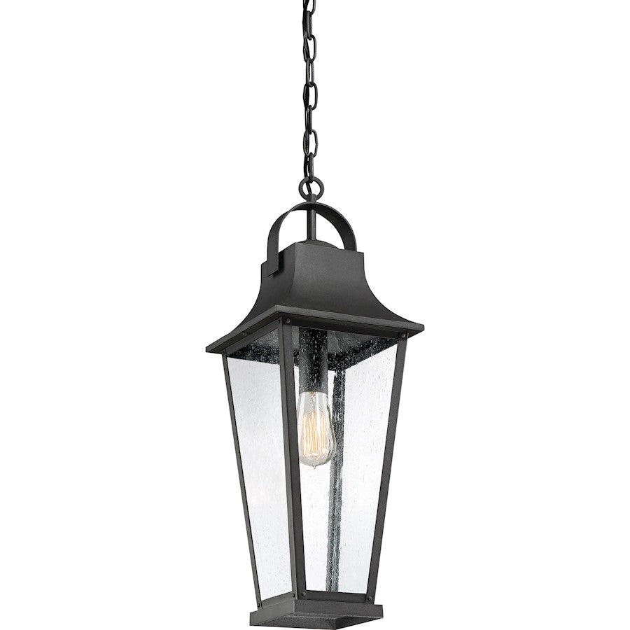 Quoizel Galveston Outdoor Hanging Lantern, Mottled Black