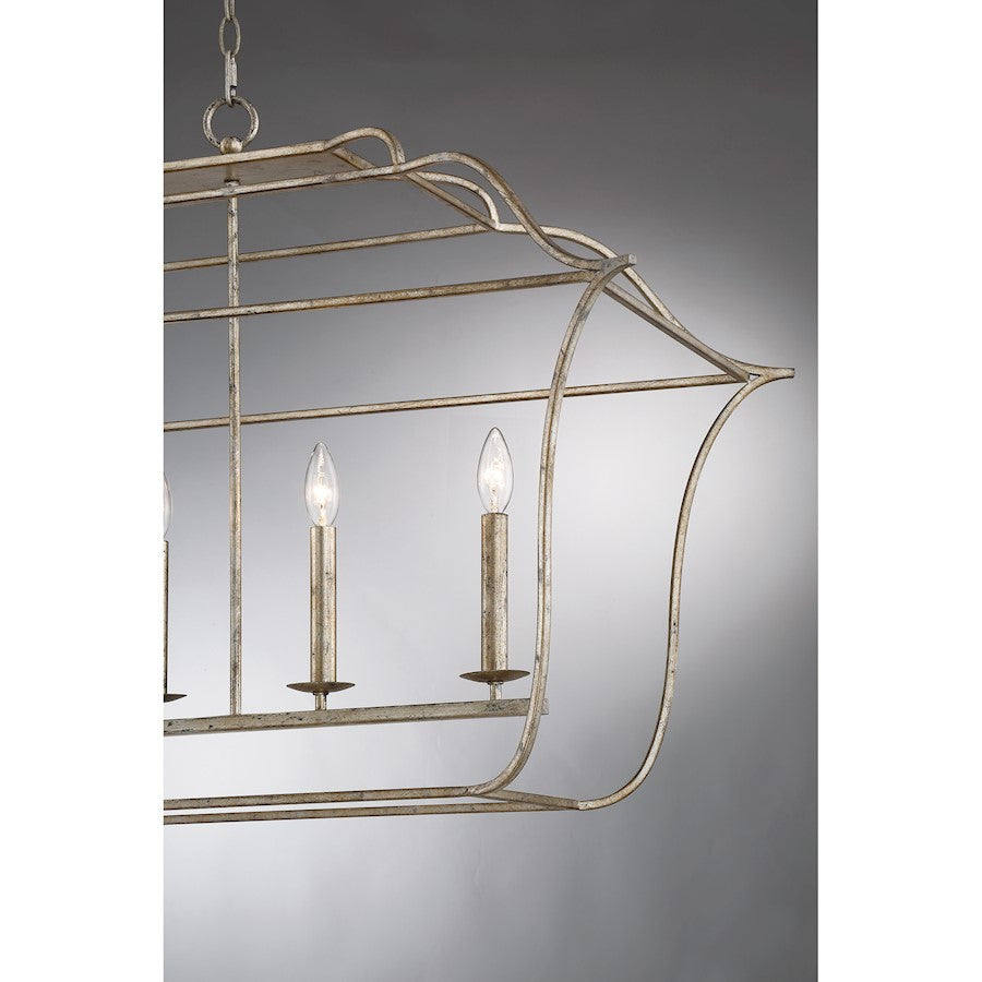 Quoizel Gallery 6 Light Island Light, Century Silver Leaf