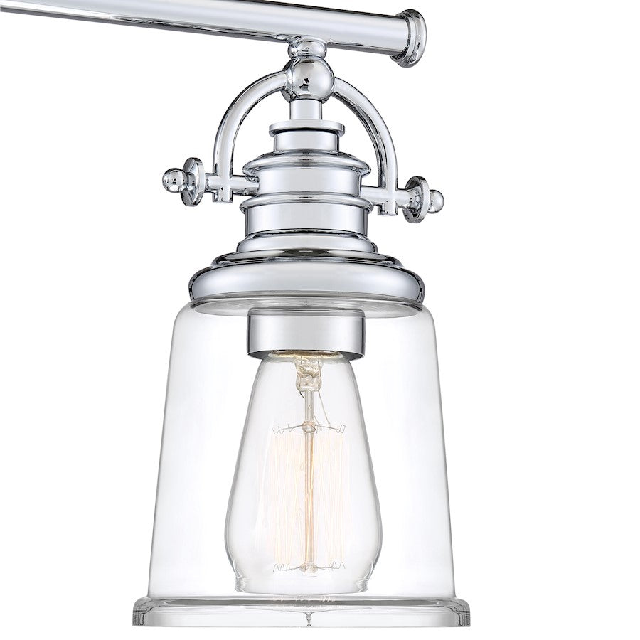 4 Light Bathroom Vanity Light, Polished Chrome