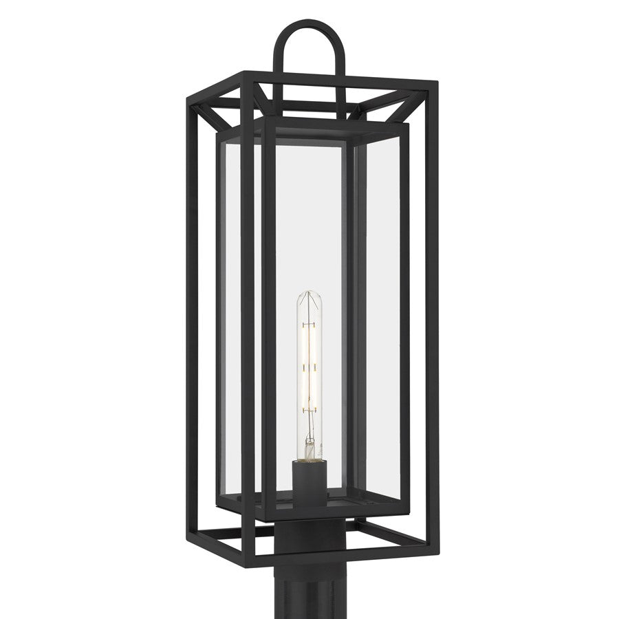 Quoizel Jayce 1-Lt Matte Black Outdoor Post Lantern, Matte Black - JAY9009MBK