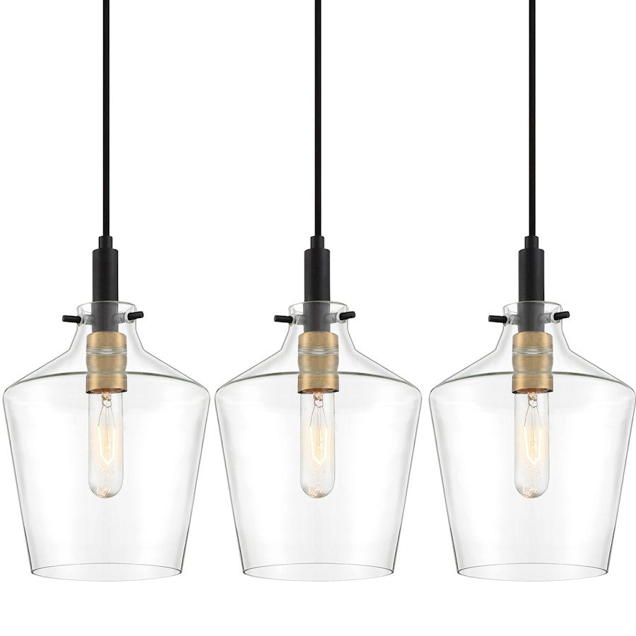 Quoizel June Linear Chandelier, Earth Black