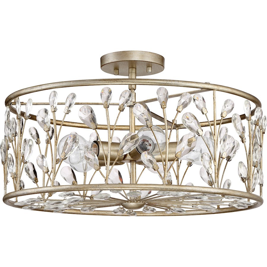 5 Light Meadow Lane Pendant, Vintage Gold