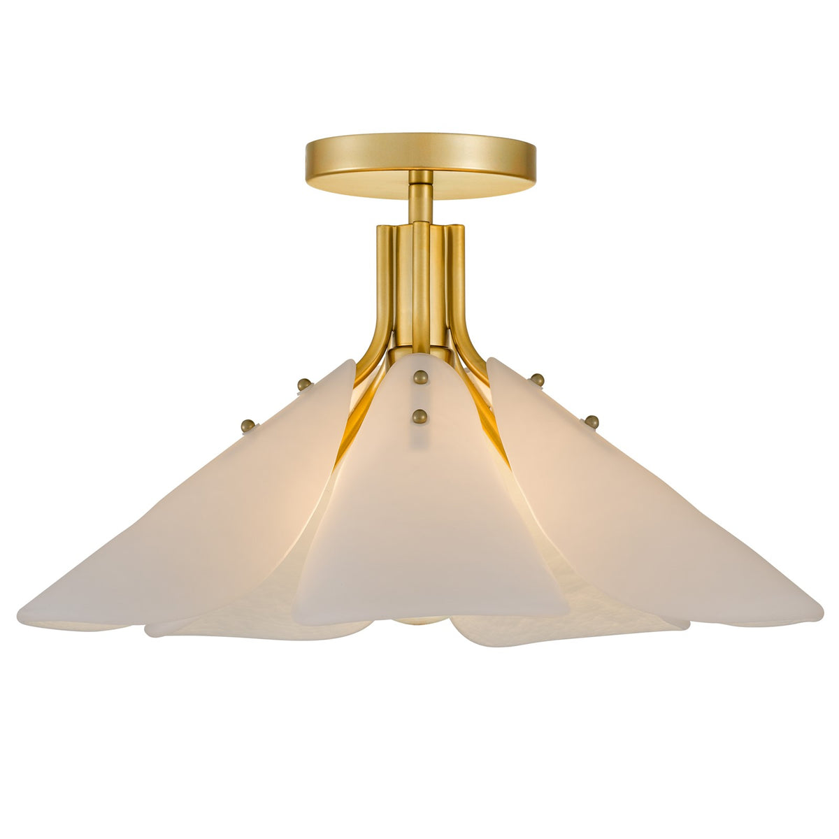 Quoizel Milton 17.5in 1-Light Pendant | Modern Light Gold and Etched White Glass | Kitchen & Dining Room | 17.5 x 17.5 x 9.75 in | Model MILT1817LG