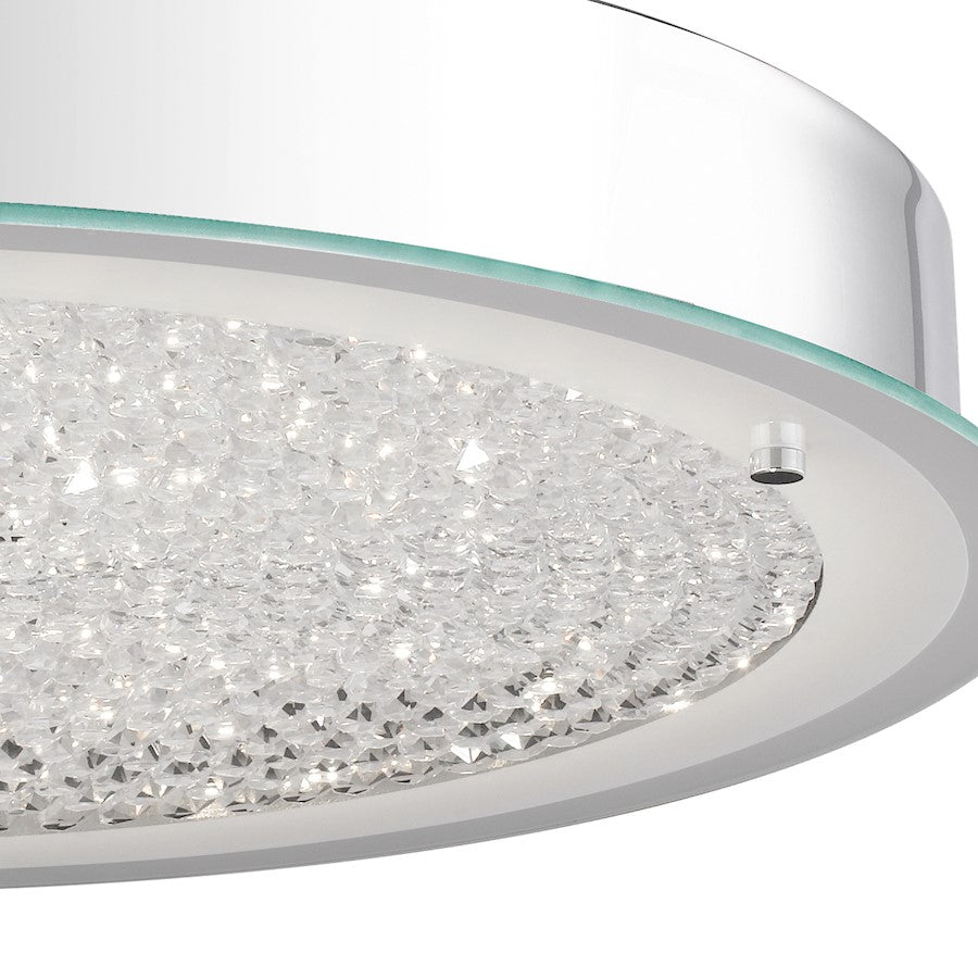 Quoizel Blaze Round Flush Mount, Polished Chrome