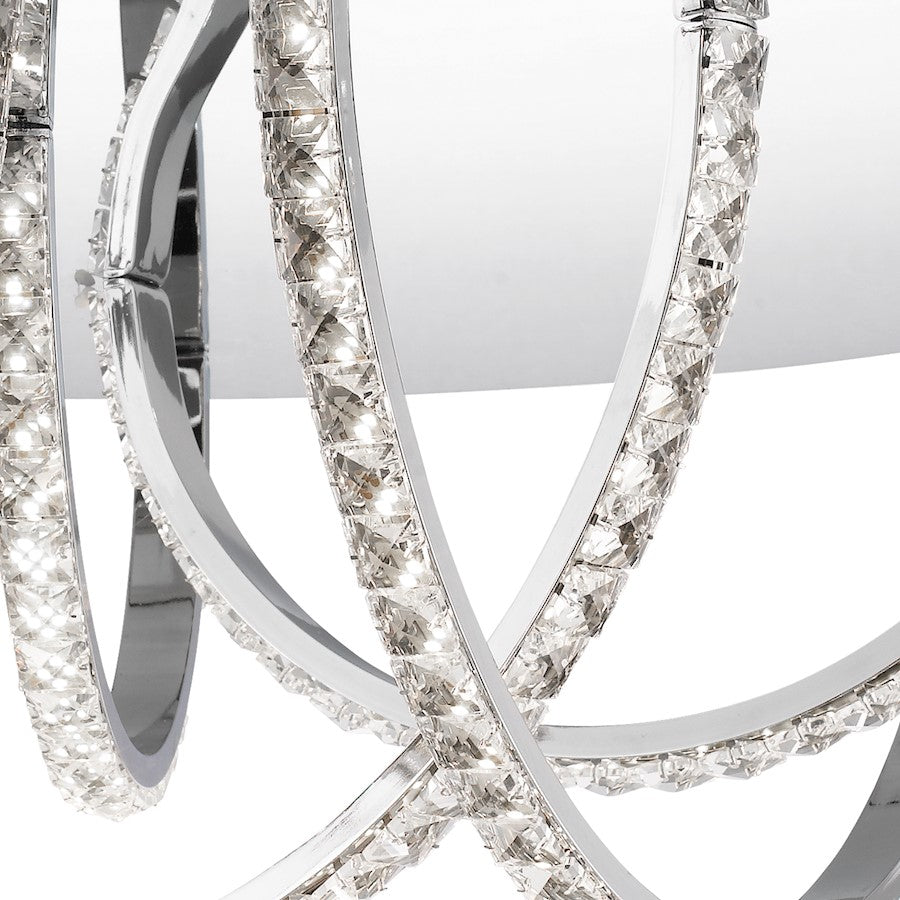 Quoizel Diamond Flush Mount, 17.75", Polished Chrome