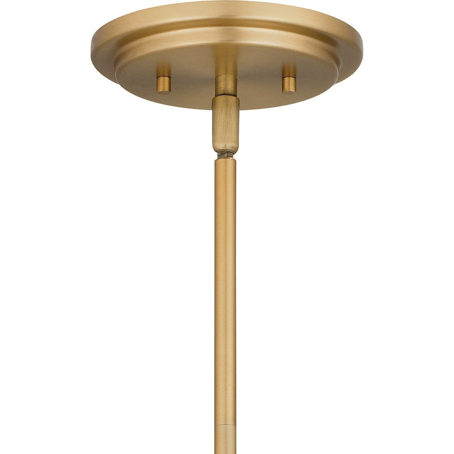 4 Light Pendant, Brushed Weathered Brass