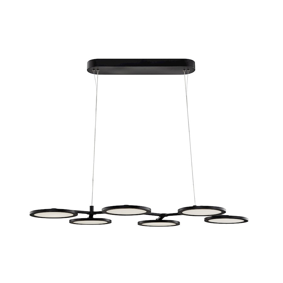 Quoizel Nitro Linear LED Light Chandelier, Matte Black
