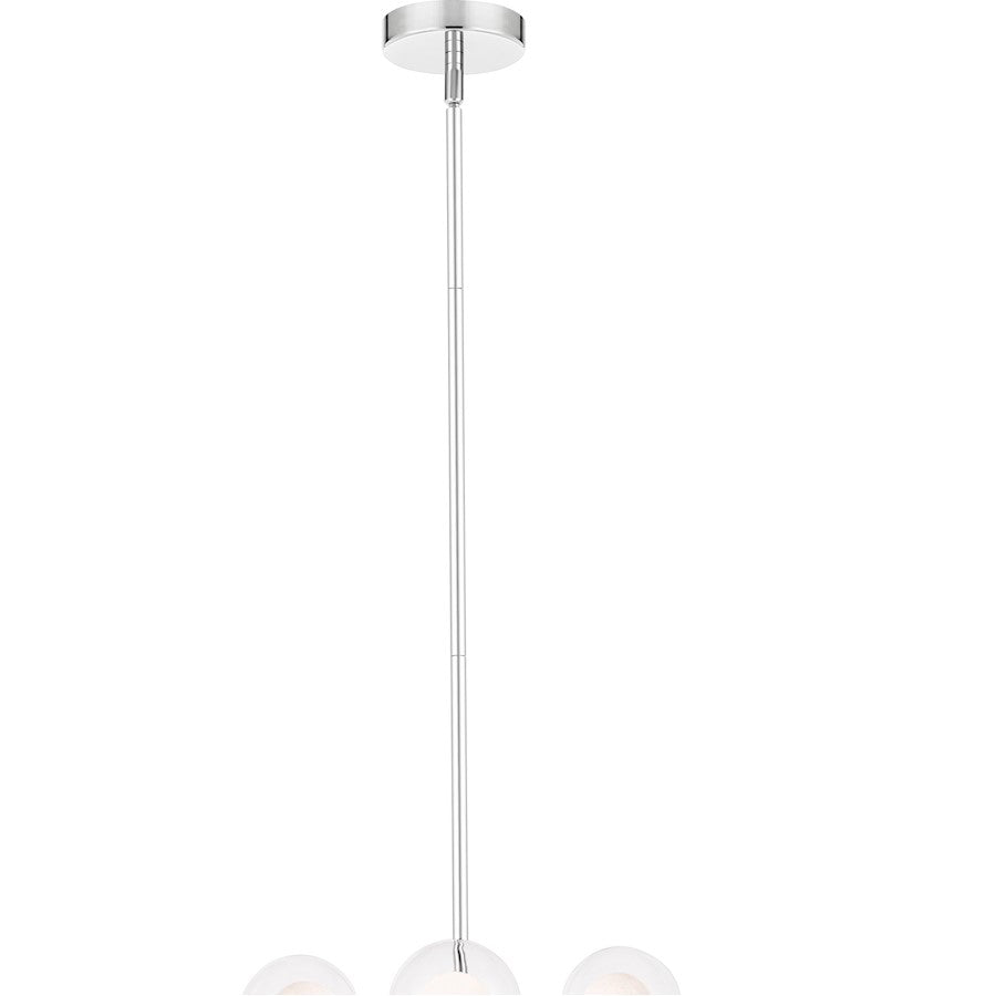 9 Light Platinum Spellbound Pendant, Polished Chrome