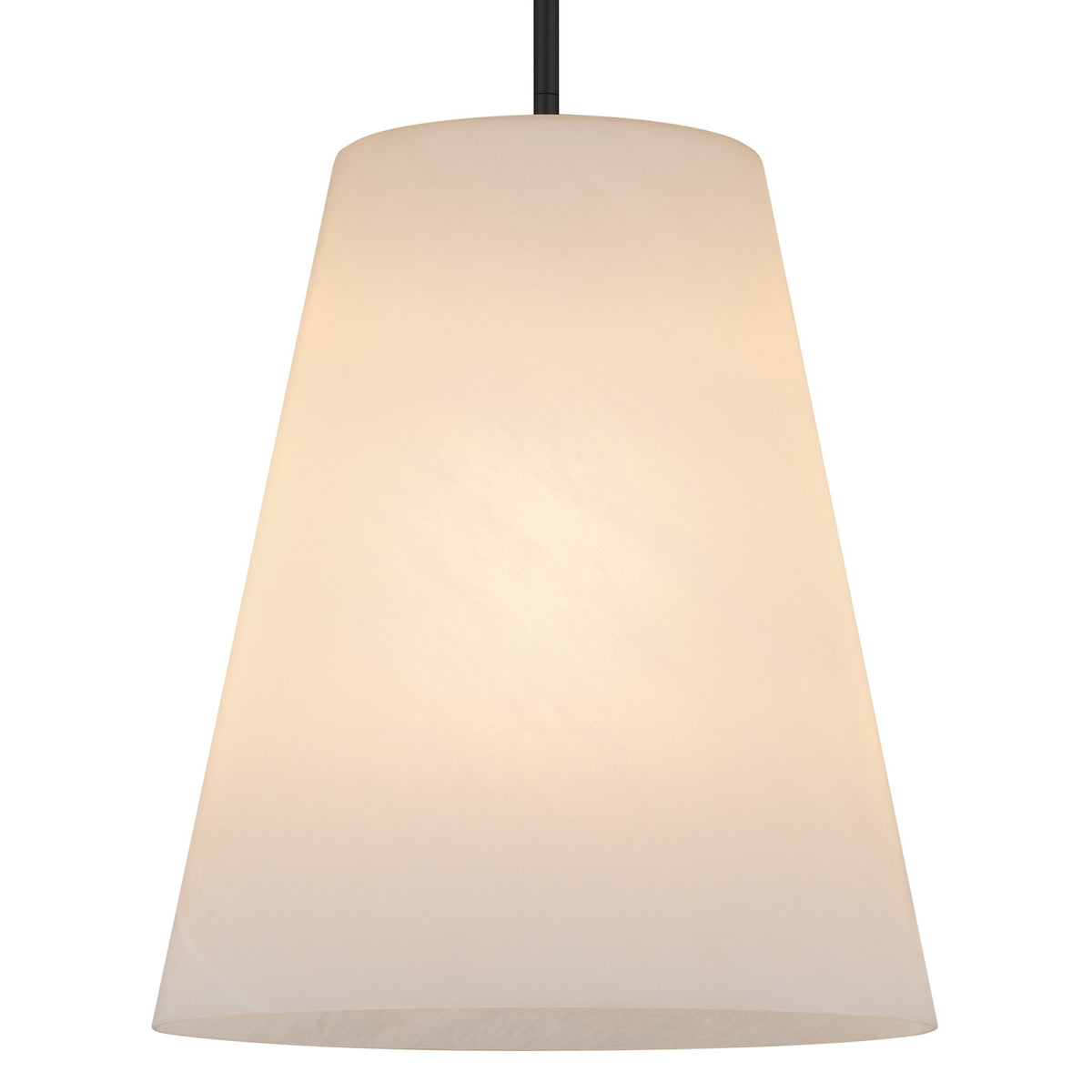 Quoizel Peregrine 14in 1-Light Pendant | Modern Matte Black and Etched Alabaster Glass | Kitchen Island & Dining Room | Model PRGA1514MBK
