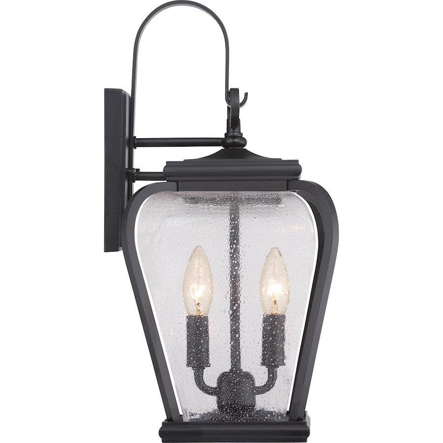 Quoizel Province 2 Light Outdoor Wall Sconce in Mystic Black
