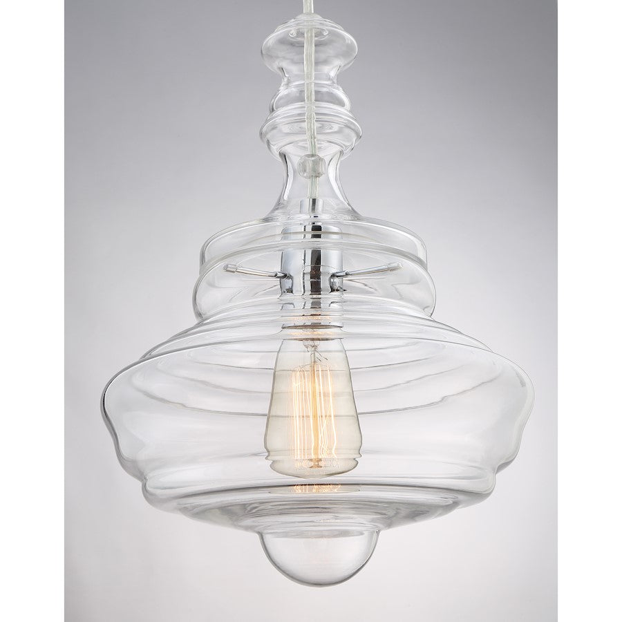 Quoizel Lighting Quoizel Fixture 1 Light Pendant, Polished Chrome