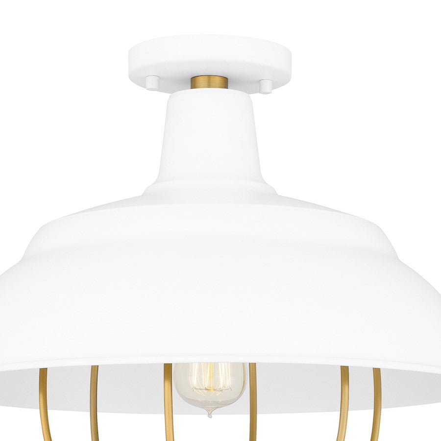 Quoizel Darmody 1 Light Semi-Flush Mount, Metal