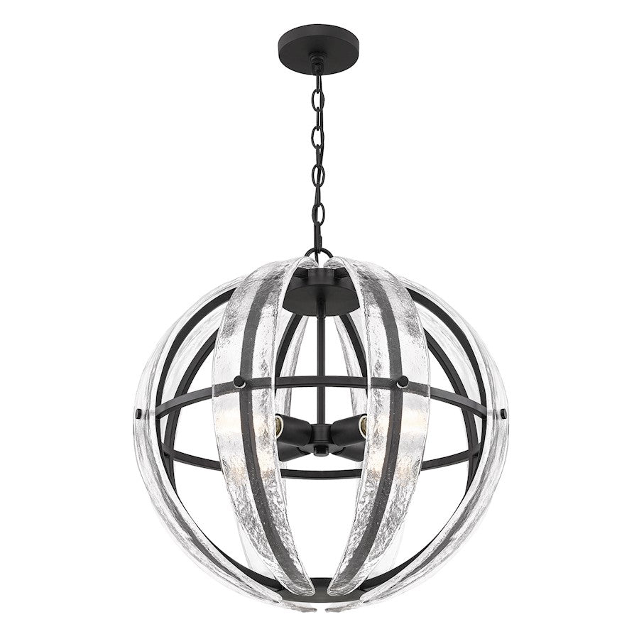 4 Light Pendant, Matte Black