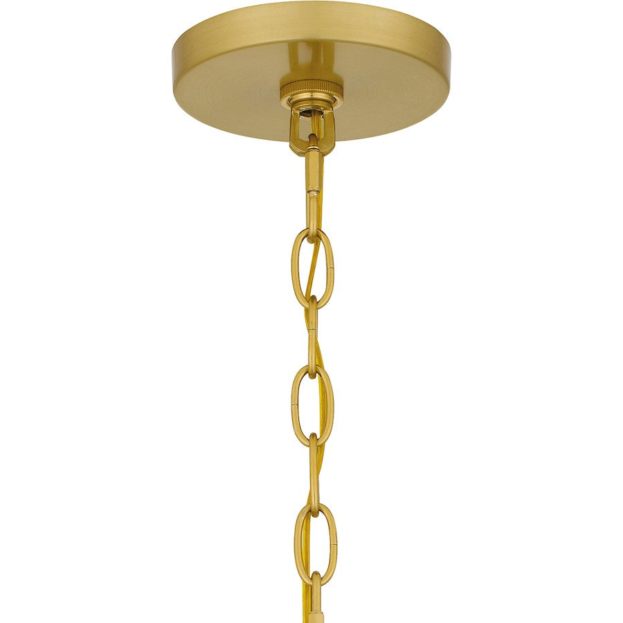 5 Light Pendant, Brushed Gold/Rope