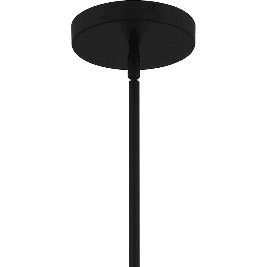 1 Light Pendant, Matte Black/Metal