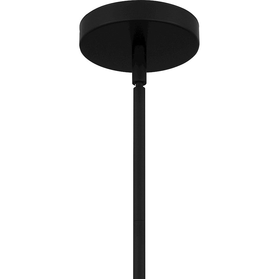 4 Light Pendant, Matte Black/Metal