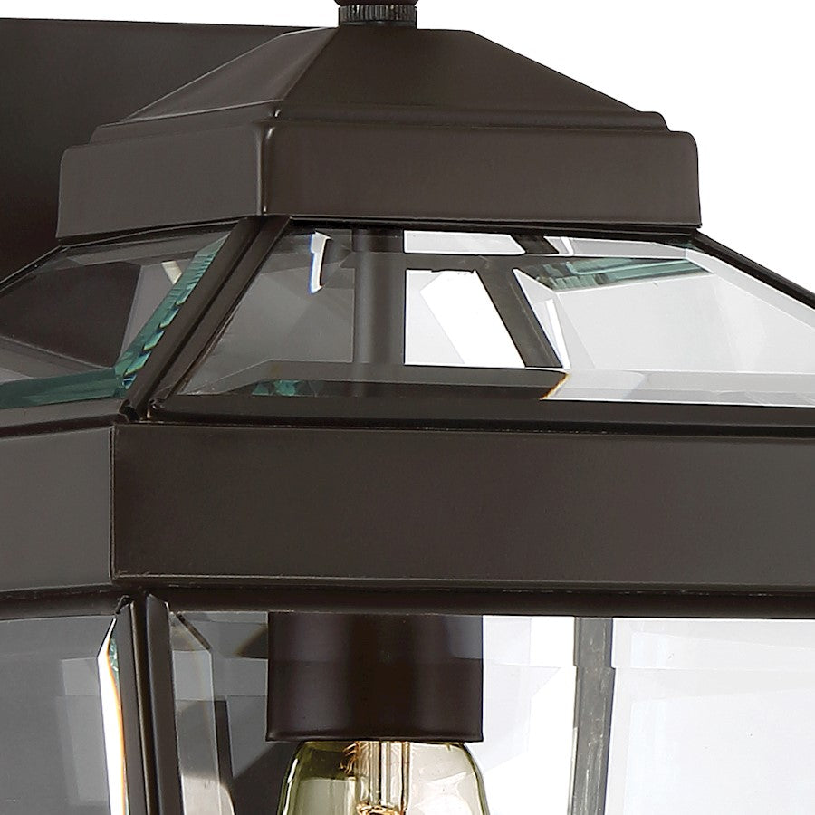 Quoizel Ravine 1 Lt 100W Outdoor Wall Lantern, Med, Western Bronze