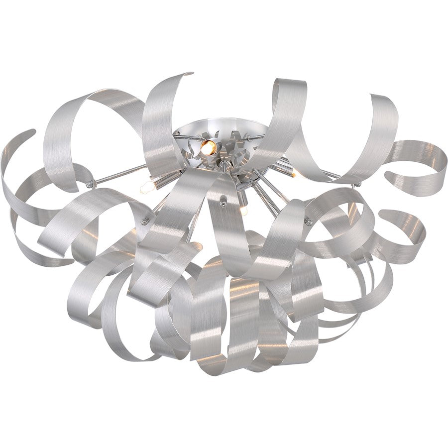 Quoizel Ribbons 5 Light Flush Mount in Millenia