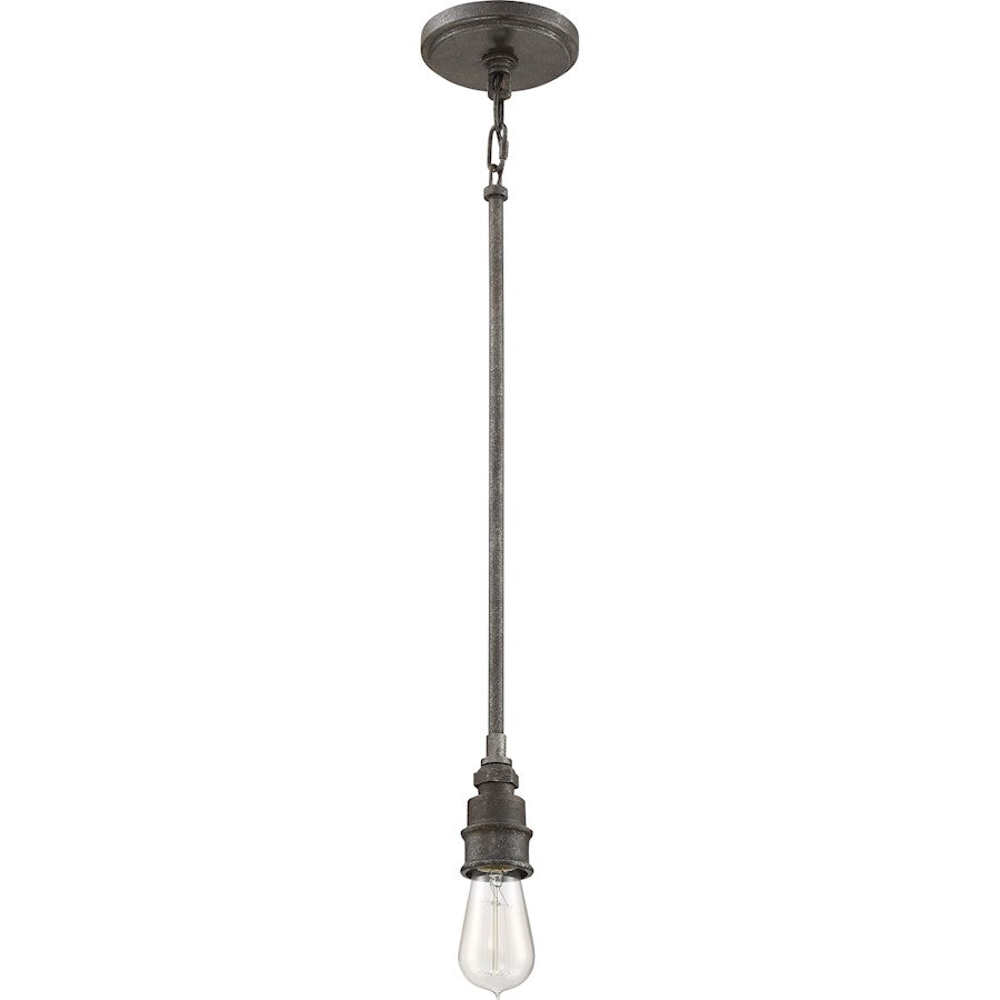 1 Light Mini Chandelier, Rustic Black