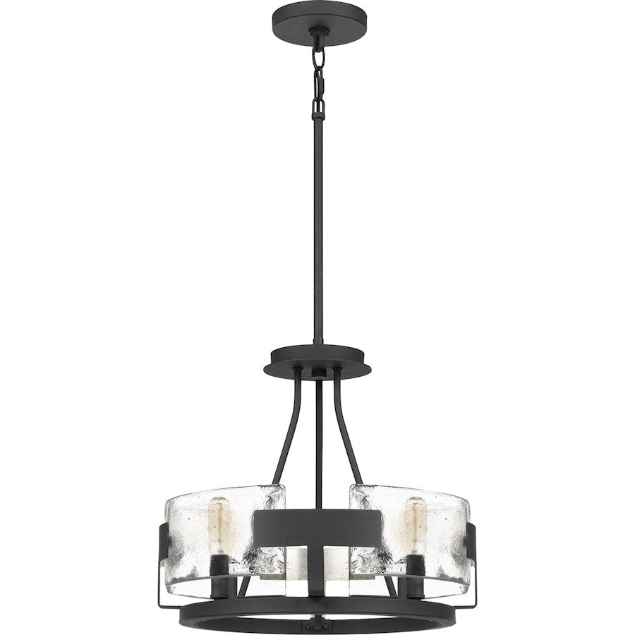 Quoizel Stratum 4 Light Semi-Flush Mount, Royal Ebony