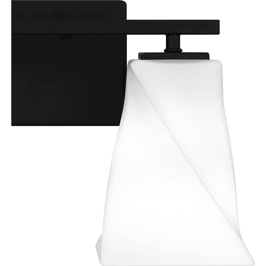 2 Light Bathroom Vanity Light, Matte Black